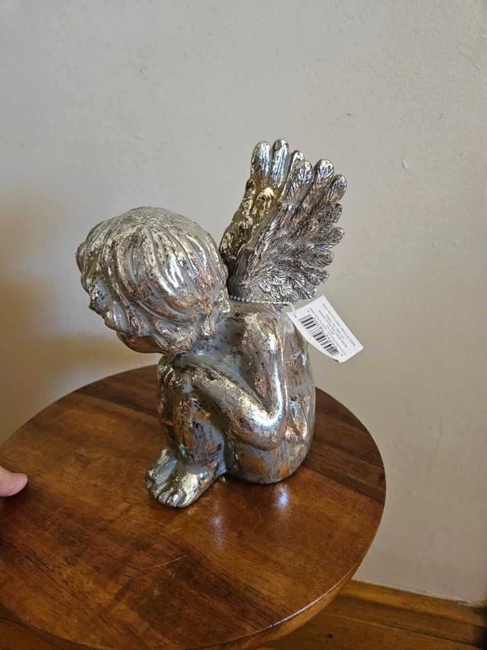 NWT Silver-Colored Cherub Decor